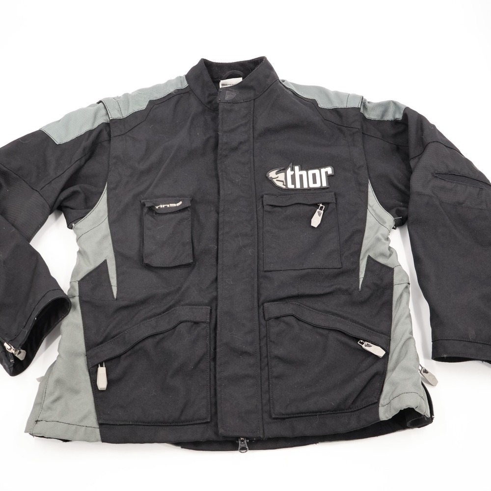 Thor Phase‎ 2008 Series Motocross Jacket Youth XL Black Grey Racing Utility MX